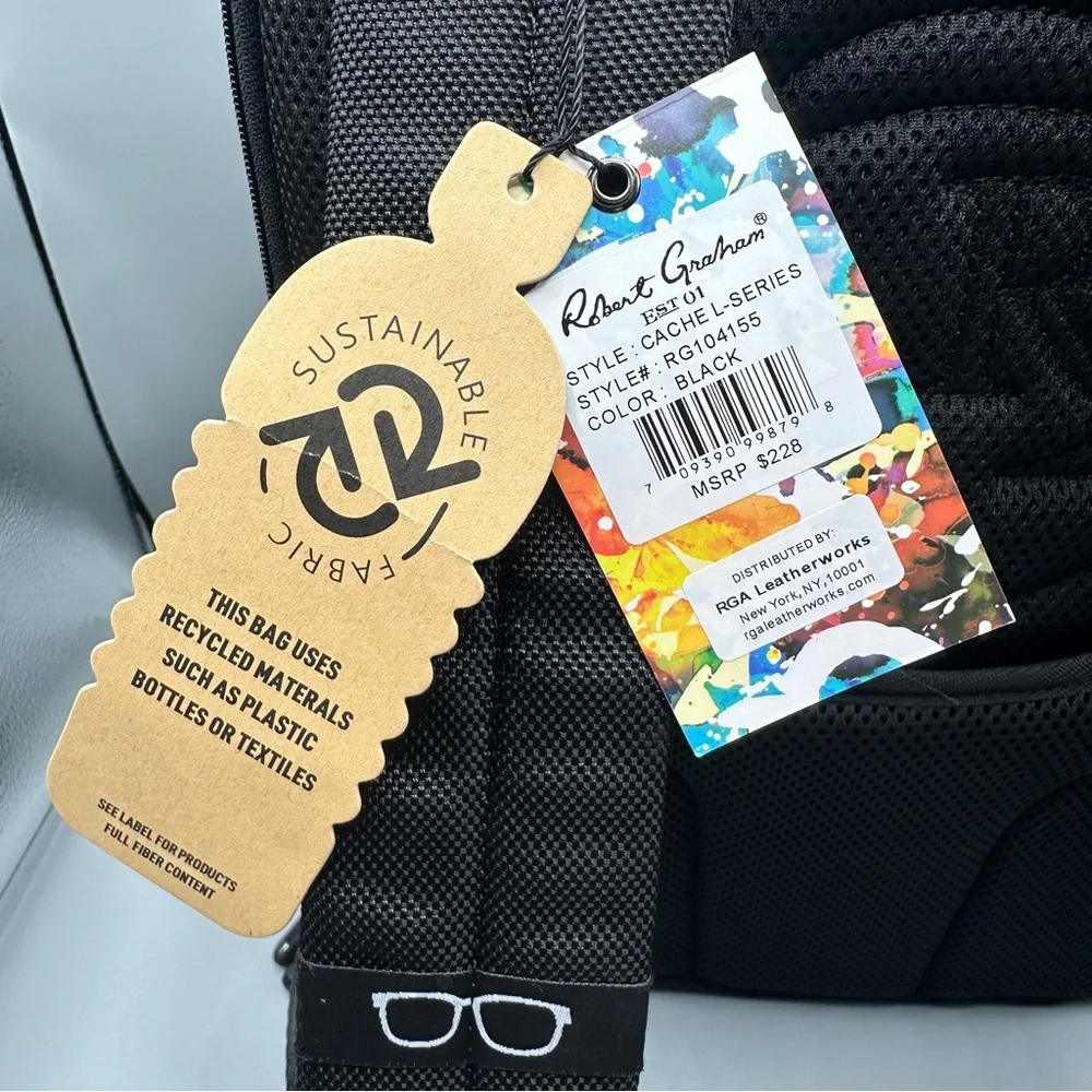 Robert Graham Sustainable/Recycled Material Cache Backpack Black